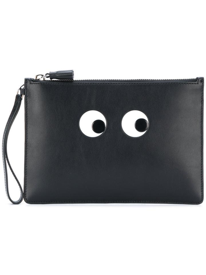 Anya Hindmarch Eyes Zip Pouch - Black
