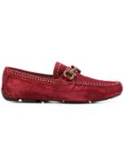Salvatore Ferragamo Studded Loafers - Red