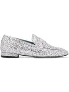 Chiara Ferragni Glitter Slip-on Loafers - Silver