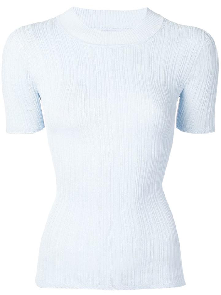 Jacquemus Pleated Short-sleeve Top - Blue