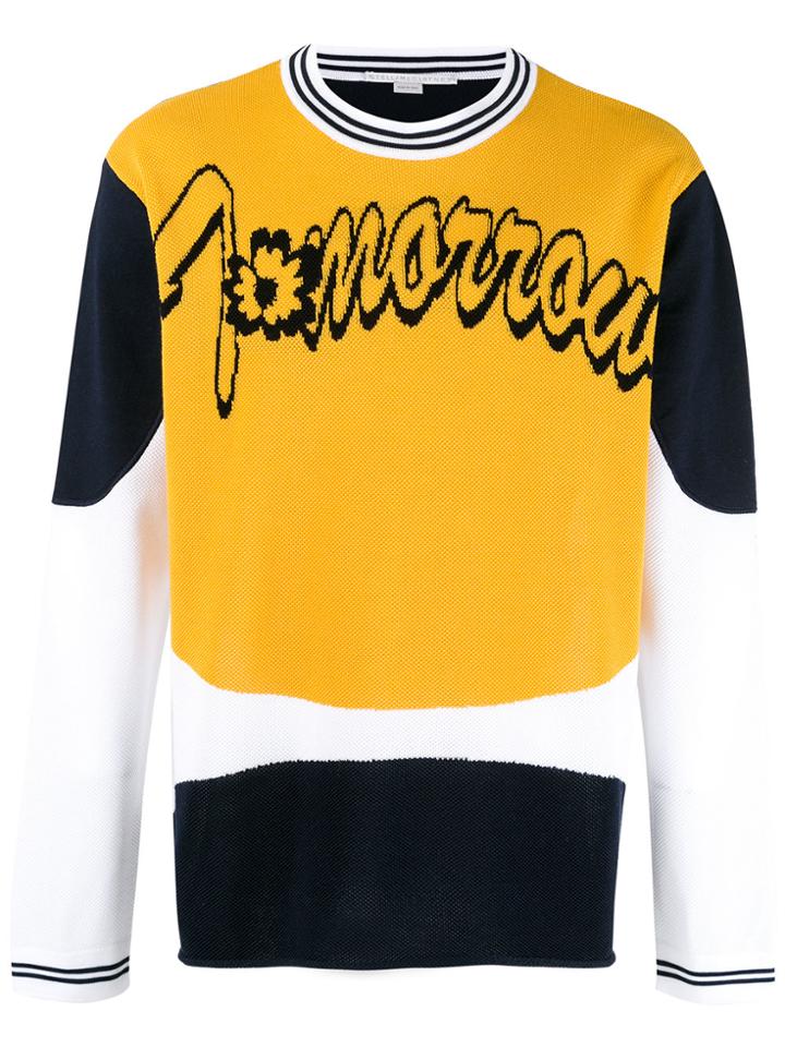 Stella Mccartney 'tomorrow' Slogan Sweatshirt - Blue