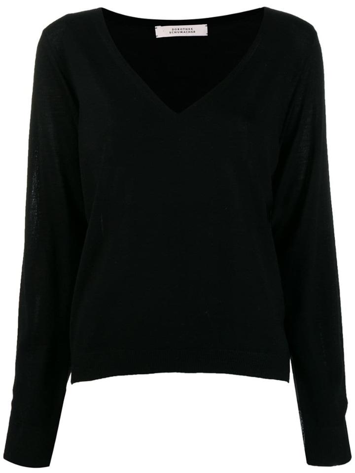 Dorothee Schumacher V Neck Jumper - Black