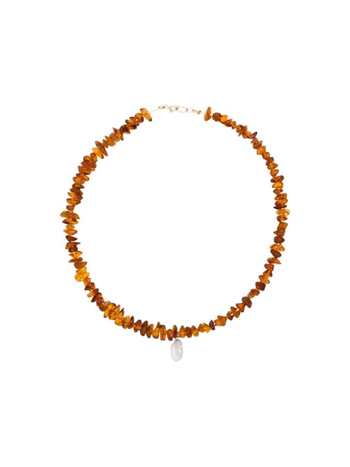 Holly Ryan Amber And Pearl Choker - Orange