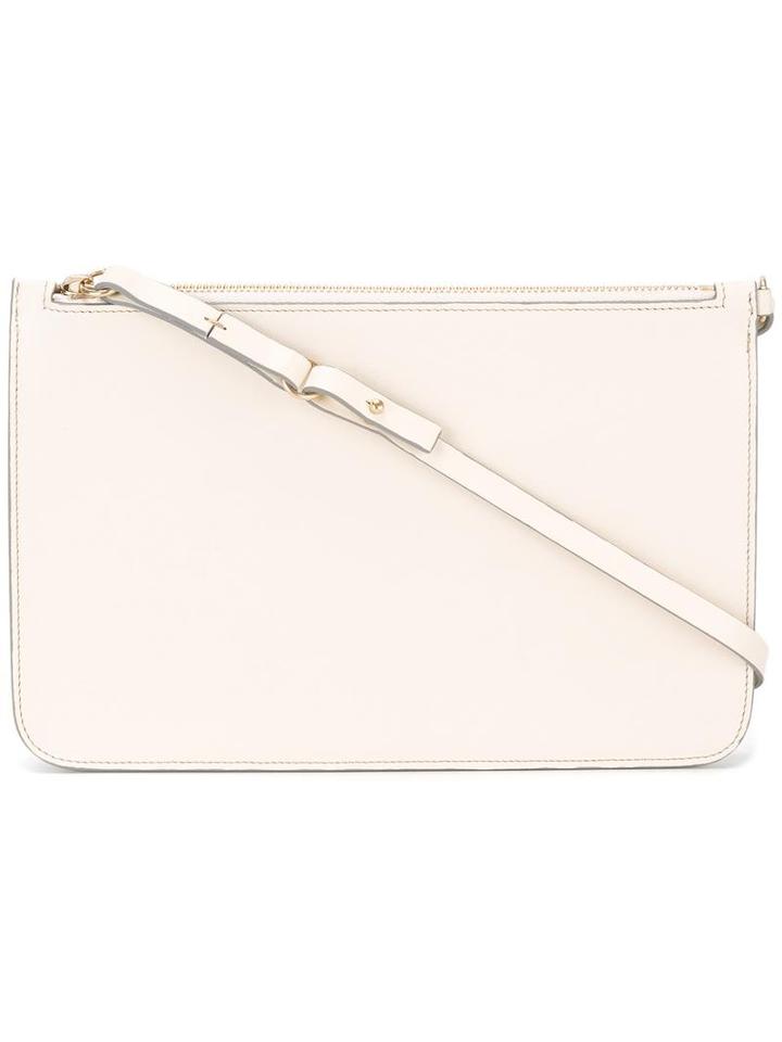 Maison Margiela Top Handle Clutch, Women's, Nude/neutrals, Leather