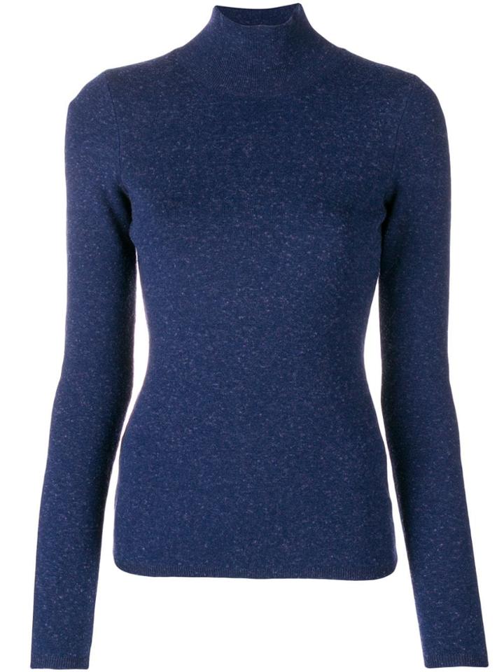 Victoria Beckham Slub Signature Knit Top - Blue