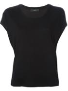 Diesel Scoop Neck T-shirt, Women's, Size: Small, Black, Viscose