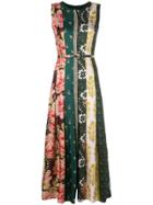 Oscar De La Renta Multi-pattern Satin Dress - Multicolour