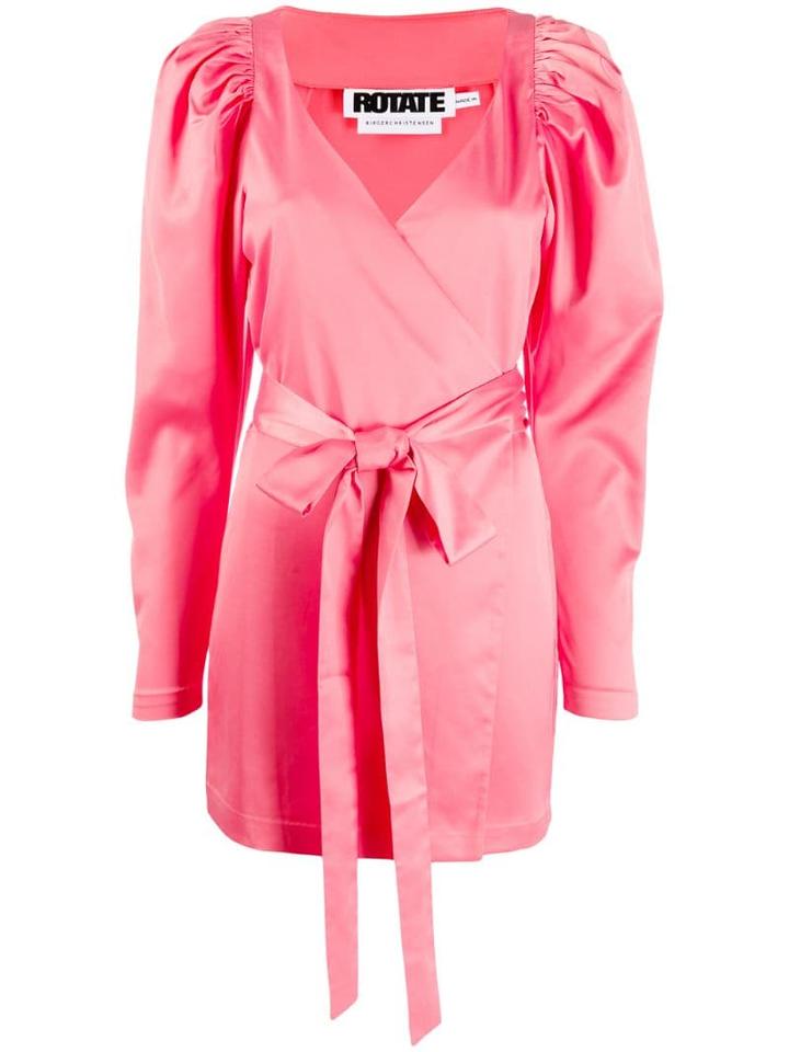 Rotate Front Ribbon Dress - Pink