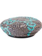 Gucci Gg Sequin Beret - Blue