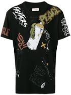 Faith Connexion Graffiti Print T-shirt - Black