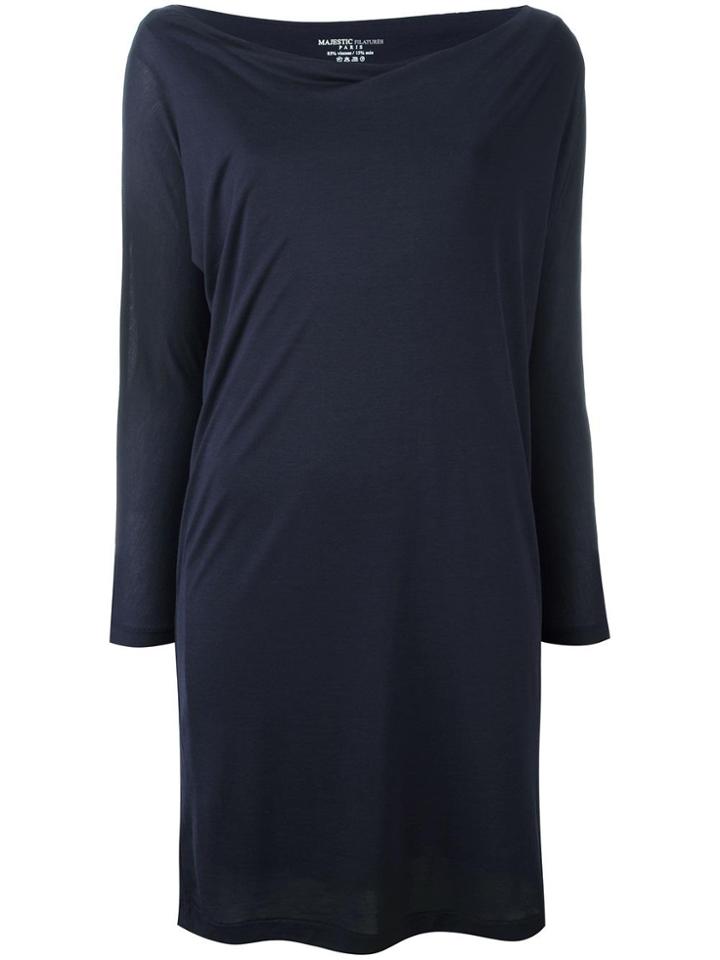 Majestic Filatures Longsleeved Fitted Dress - Blue