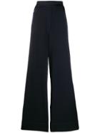 Brunello Cucinelli Satin Panel Palazzo Pants - Blue