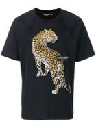 Dolce & Gabbana Leopard Patch Raglan T-shirt - Blue