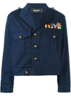 Dsquared2 'golden Arrow' Jacket, Women's, Size: 42, Blue, Cotton/spandex/elastane