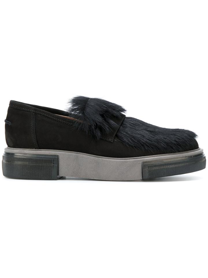 Pollini Platform Loafers - Black