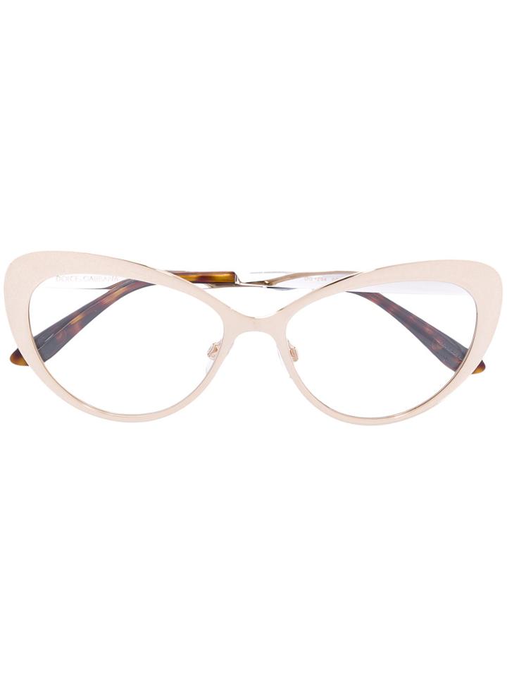 Dolce & Gabbana Eyewear Cat Eye Glasses - Metallic