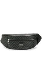 Versace Jeans Couture Printed Logo Belt Bag - Black