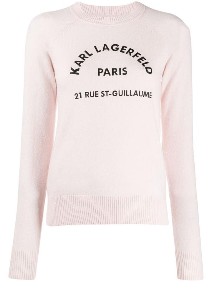 Karl Lagerfeld Logo Print Sweatshirt - Pink