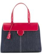 Myriam Schaefer Colour Block Tote Bag, Women's, Blue, Cotton