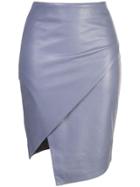 Michelle Mason Wrap Skirt - Blue