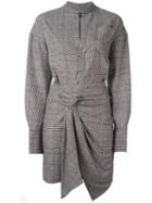 Isabel Marant 'khol' Knot-front Shirt Dress, Women's, Size: 34, White, Silk/acrylic/polyester/wool