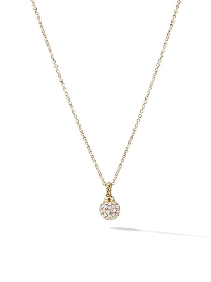 David Yurman 18kt Yellow Gold Solari Diamond Pendant Necklace - 88adi