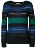 P.a.r.o.s.h. - Striped Jumper - Women - Polyamide/polyester/viscose/wool - Xs, Blue, Polyamide/polyester/viscose/wool