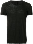 Poème Bohémien Distressed Slim Fit T-shirt - Black