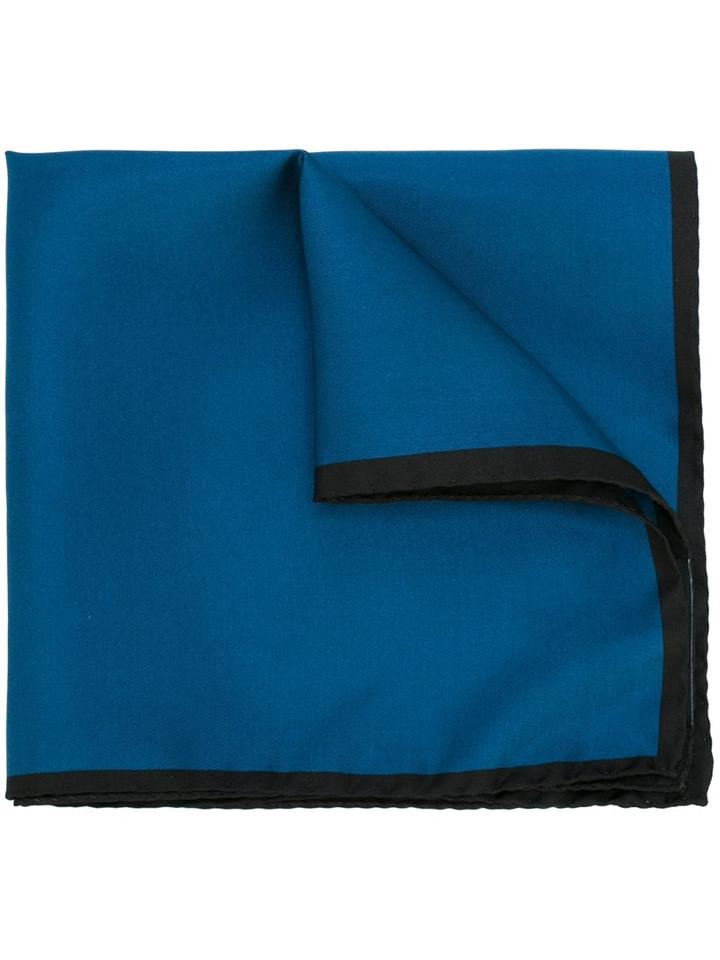 Dolce & Gabbana Crown Print Pocket Square, Men's, Blue, Silk