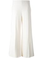 Joseph Wide Leg Trousers, Women's, Size: 36, White, Viscose/acetate/spandex/elastane/acetate