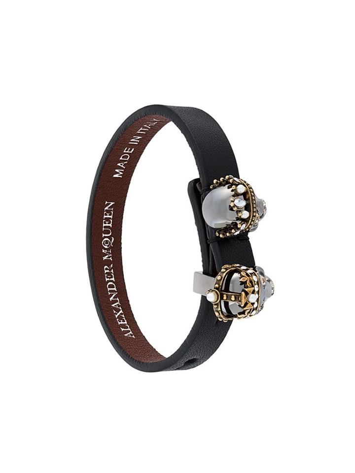 Alexander Mcqueen Skull Cuff, Women's, Black