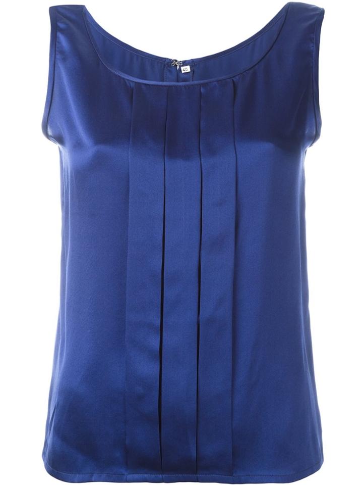 Jean Louis Scherrer Vintage Sleeveless Top - Blue