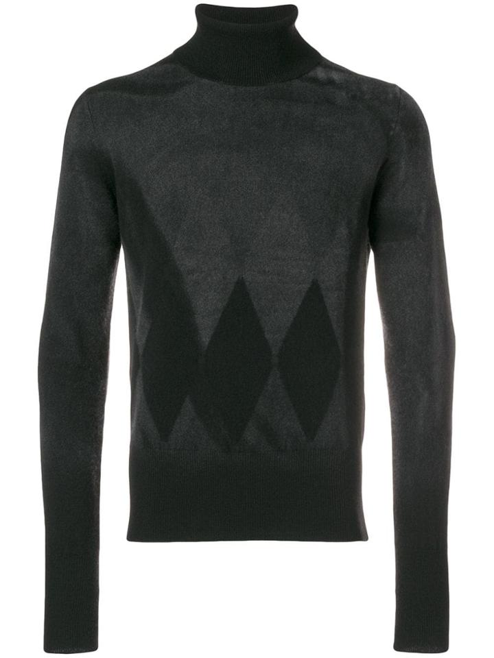 Ballantyne Argyle Knit Sweater - Black