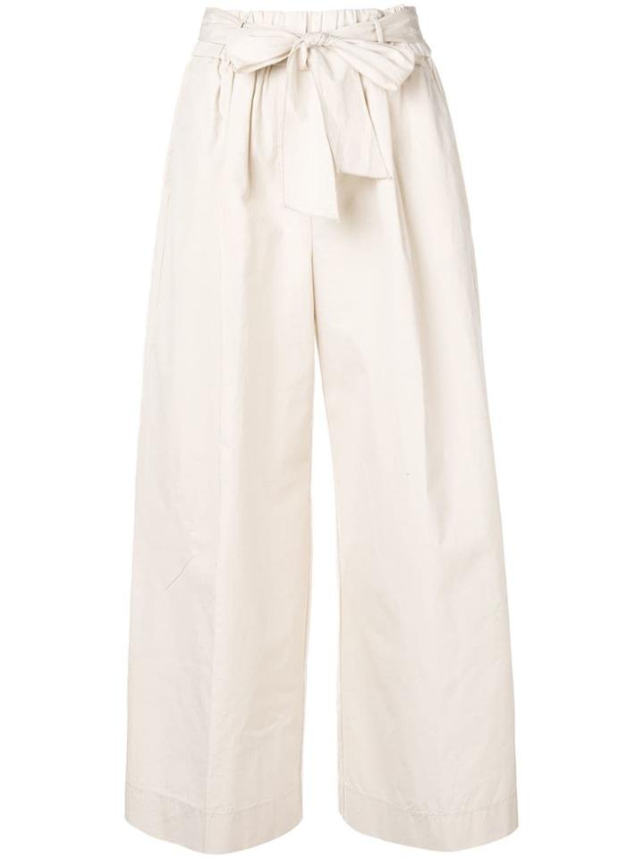 Forte Forte Classic Cropped Paper Bag Trousers - Neutrals