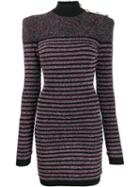 Balmain Multicoloured Knitted Dress - Black