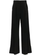 Stella Mccartney Wide-leg Silk Trousers - Black