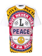 Love Moschino Love Peace Printed T-shirt - White
