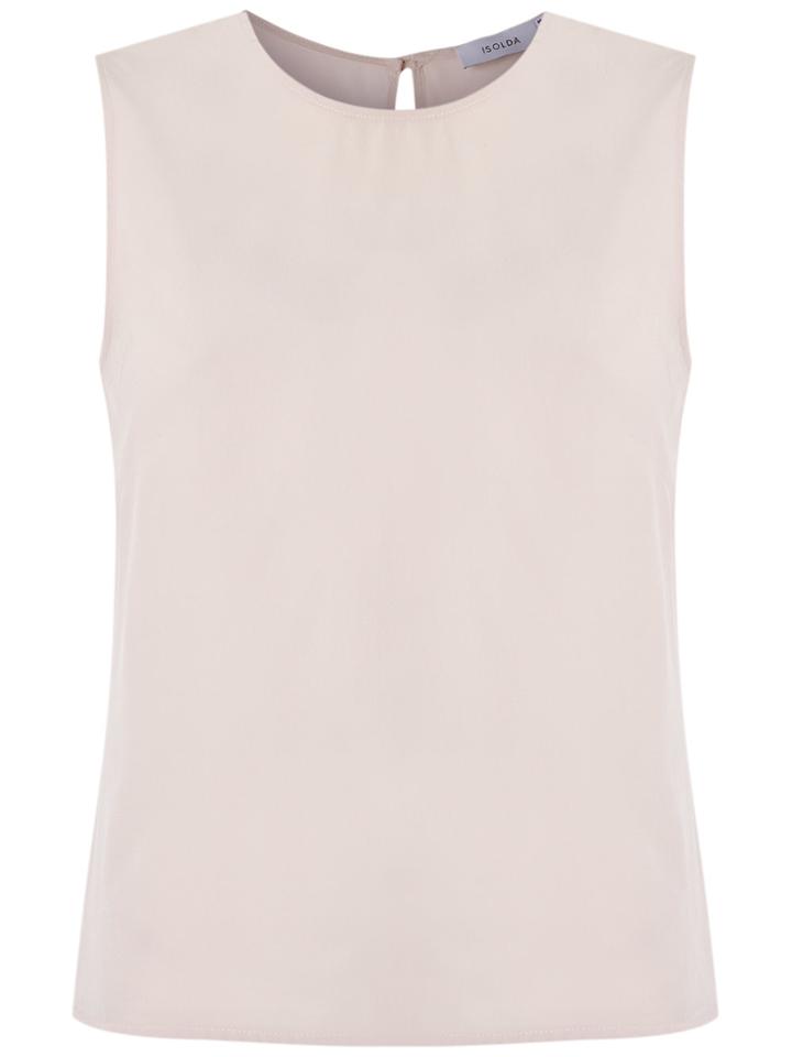 Isolda Sleeveless Silk Blouse - Nude & Neutrals