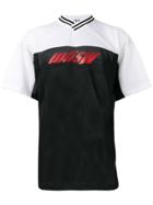 Msgm Perforated Jersey-style Top - Black