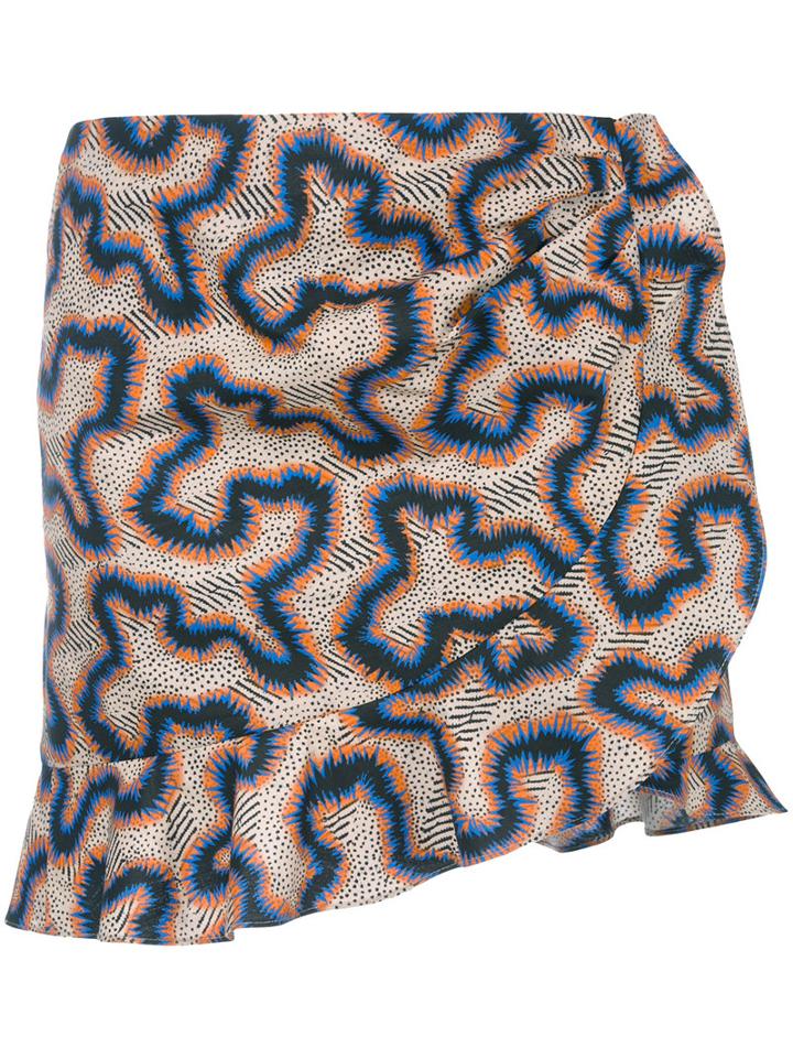 Isabel Marant - Luna Skirt - Women - Cotton/linen/flax - 40, Women's, Blue, Cotton/linen/flax