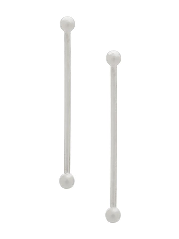 Justine Clenquet Molly Bar Earrings - Metallic