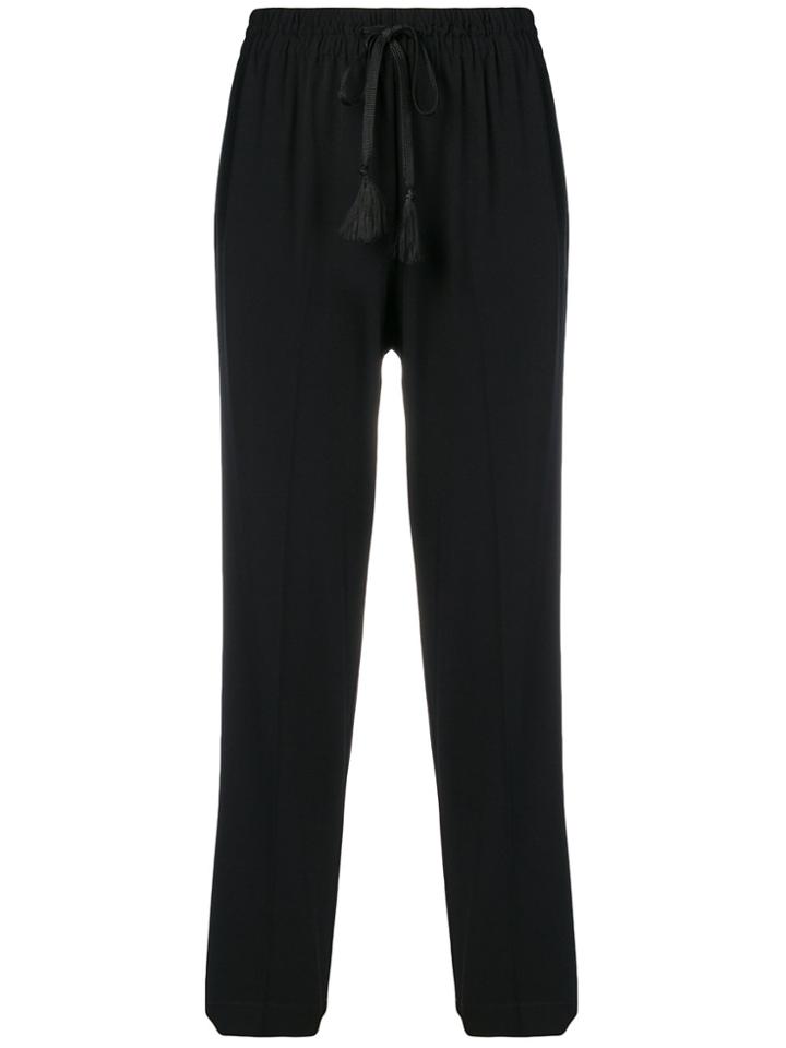 Forte Forte Slim Cropped Trousers - Black