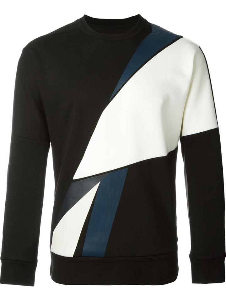 System Homme Geometric Print Jumper