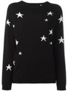 Chinti And Parker Slouchy Star Jumper, Women's, Size: Small, Black, Cashmere