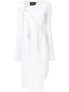 Kitx 'ying Yang' Dress, Women's, Size: 14, White, Elastodiene/viscose/wool