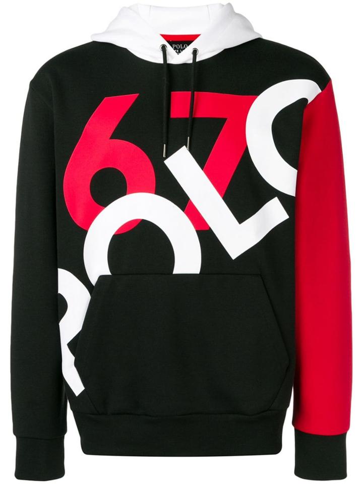 Ralph Lauren Logo Printed Hooded Sweatshirt - Black