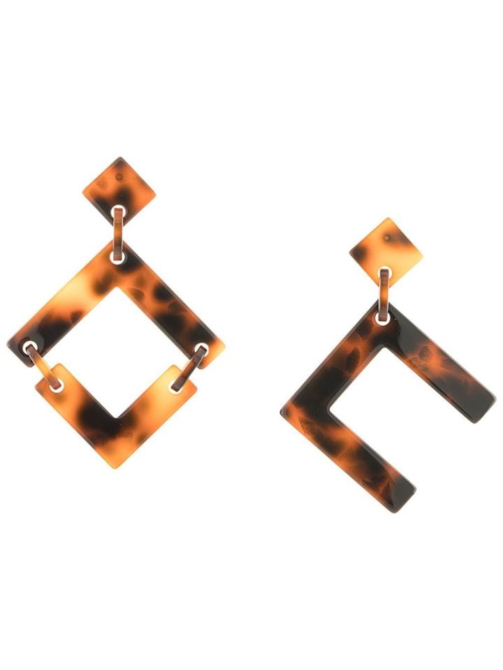 Cult Gaia Tai Square Earrings - Brown