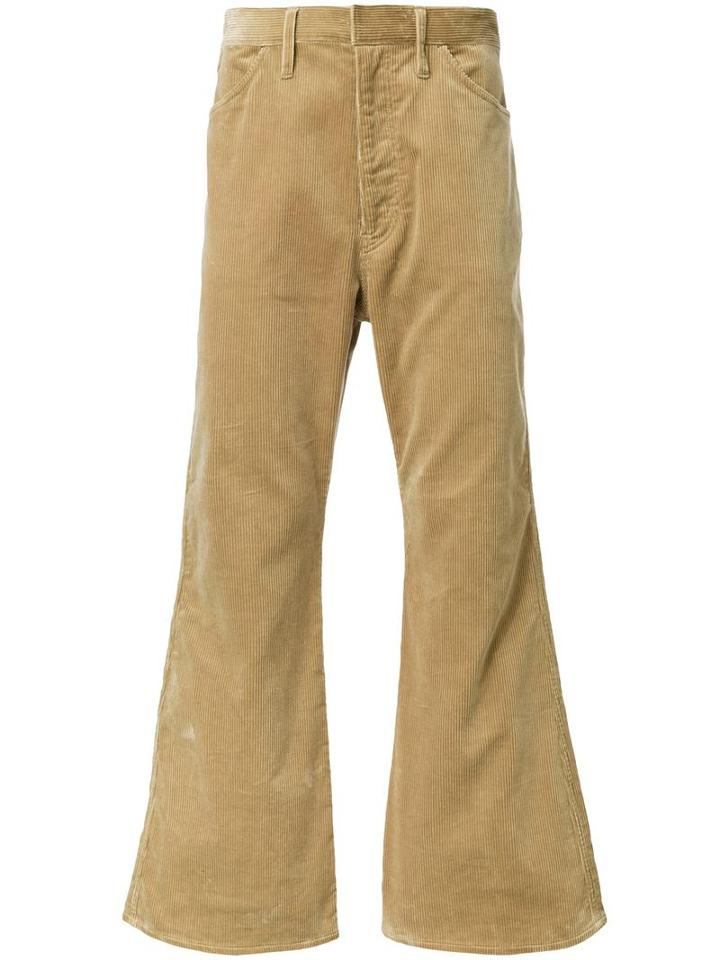 H Beauty & Youth. Flared Corduroy Trousers, Men's, Size: Large, Brown, Cotton
