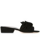 Stuart Weitzman Knot Front Slip-on Sandals - Black