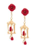 Of Rare Origin Pagoda Earrings - Red